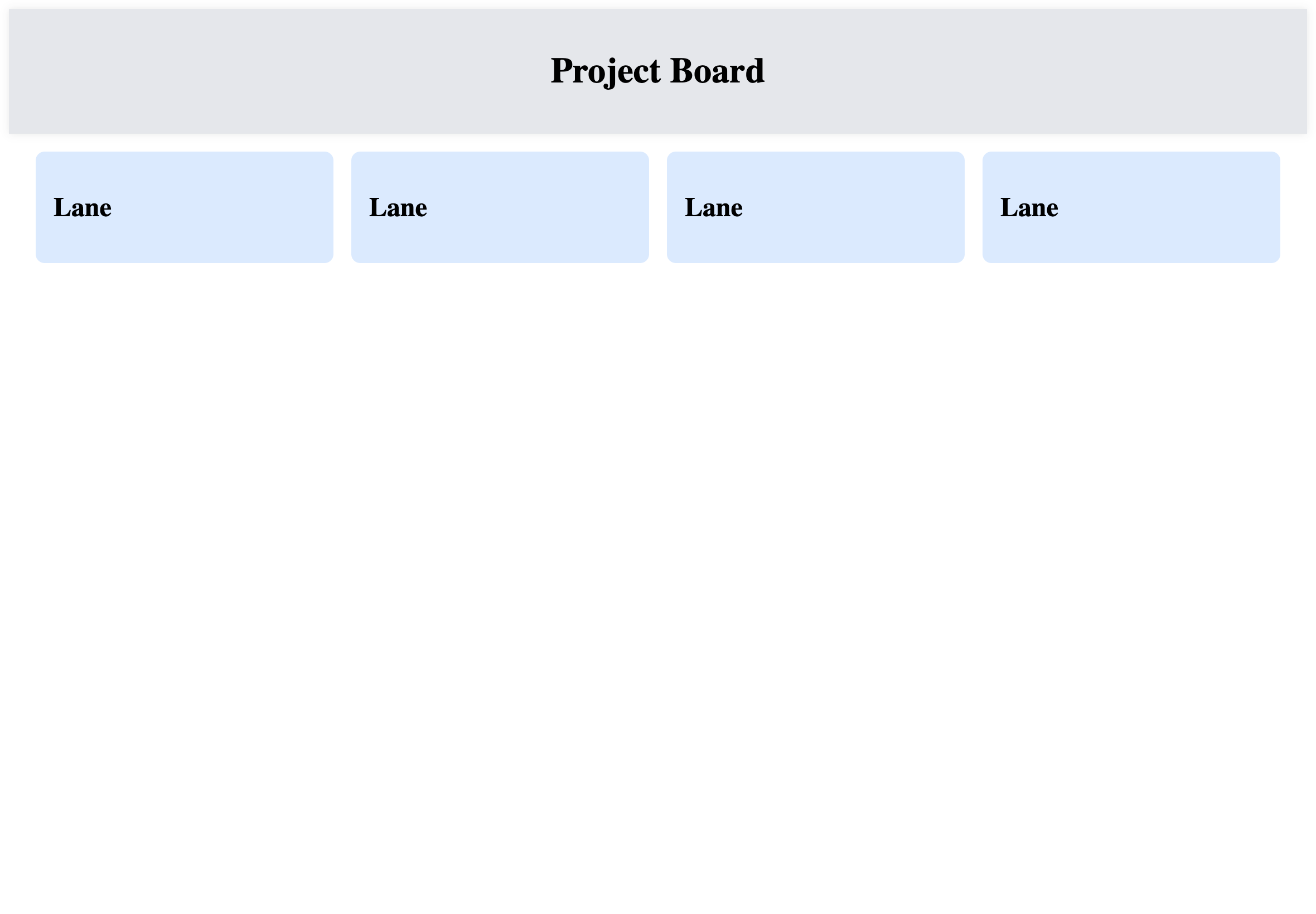 Project Board with basic styling