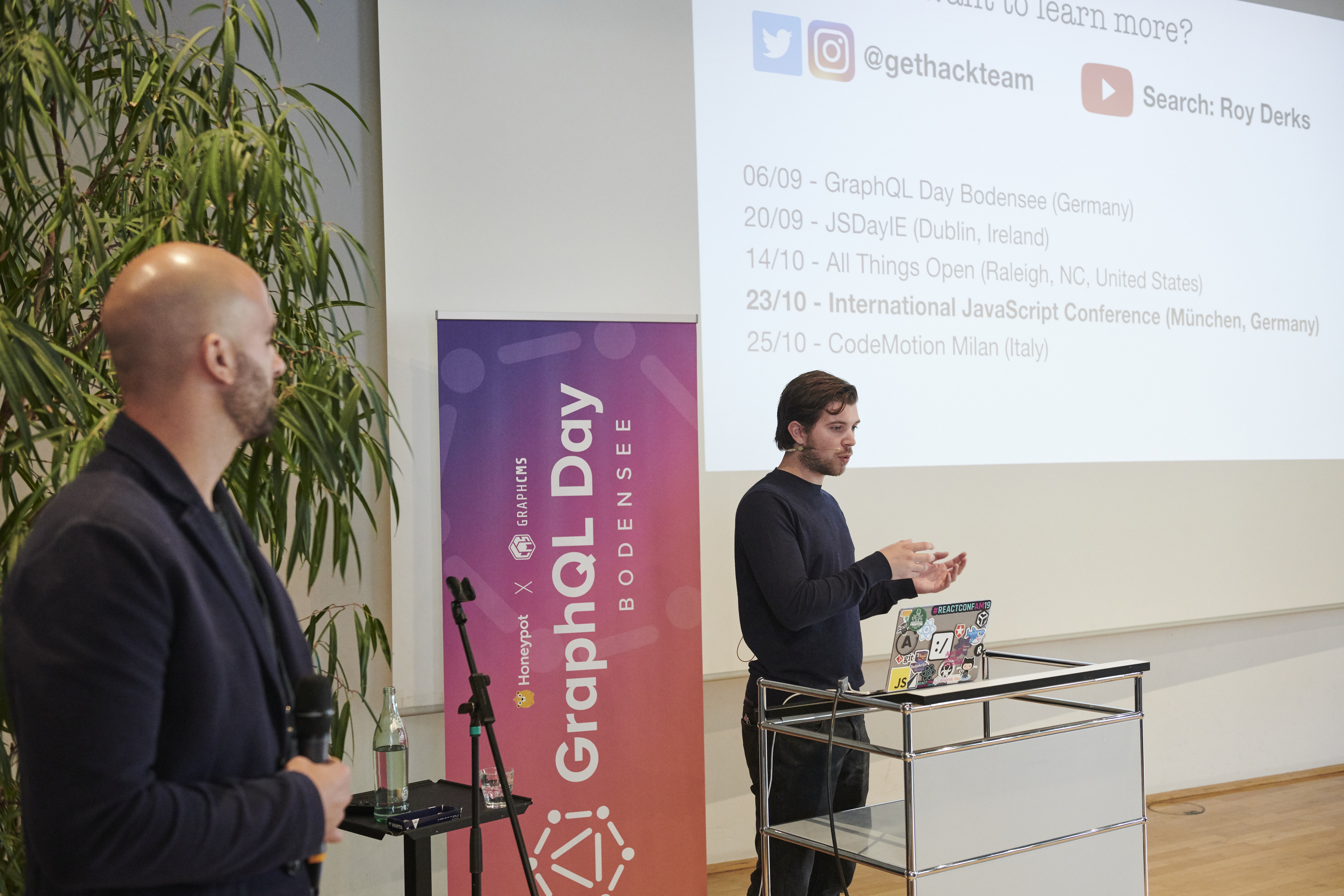 Roy Derks answering questions at GraphQL Day Bodensee 2019